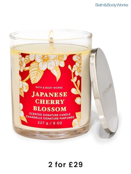 Bath & Body Works Japanese Cherry Blossom 12 Single Wick Candle (AP1276) | £20