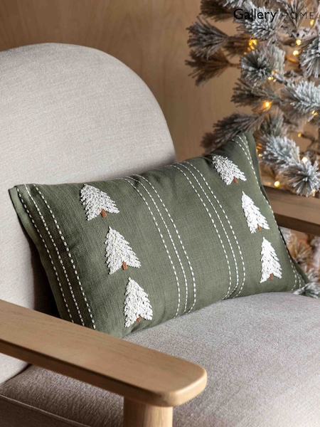 Gallery Home Forest Tree Embroidered Cushion