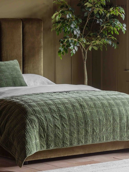 Gallery Home Cotton Velvet Quilted Bedspread
