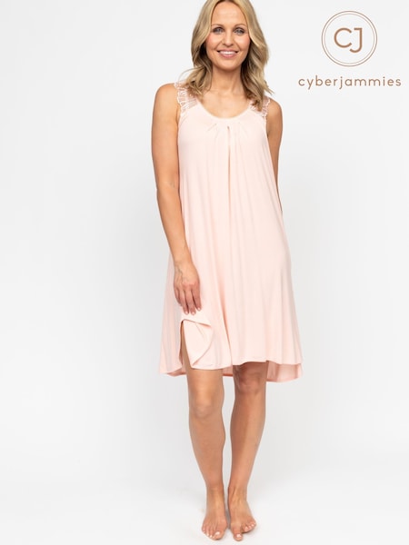 Cyberjammies Pink Nora Rose Jersey Swing Nightdress (AP1456) | £35