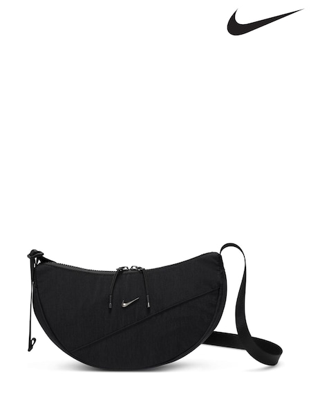 Nike Black Bleached Turq Corduroy Aura Crescent Cross-Body Bag (AP1492) | £33