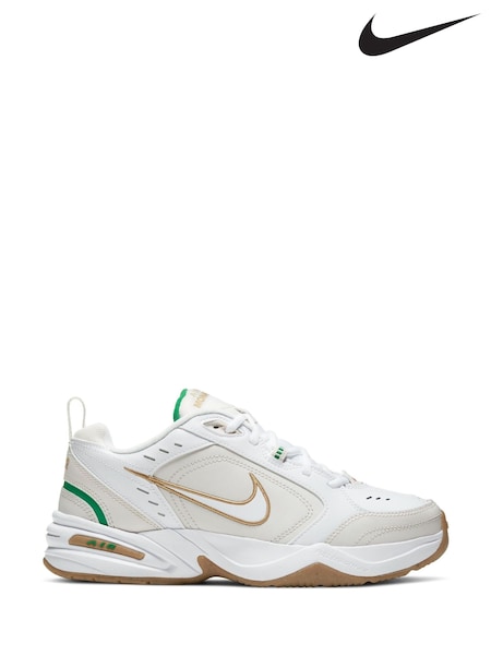 Nike White/Gold Air Monarch Gym Trainers (AP1759) | £70