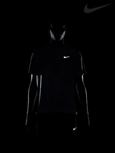 Nike World Indigo Blue Dri-FIT Miler Printed Running T-Shirt (AP2049) | £38