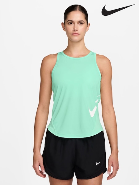 Nike Green Tempo Swoosh Logo Running Vest Top (3mths-7yrs) (AP2120) | £28