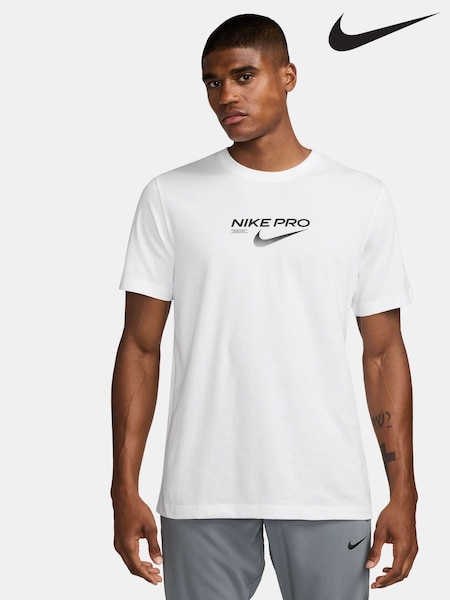 Nike White Dri-FIT Pro Training T-Shirt (AP2142) | £33