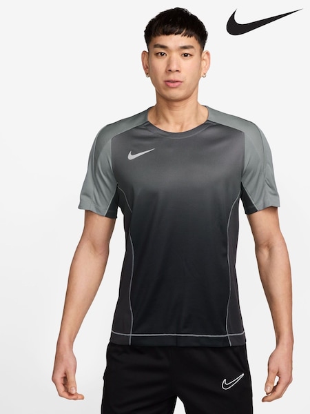 Nike Anthracite Grey Strike+ Dri-FIT Short Sleeve Football Top (AP2155) | £40