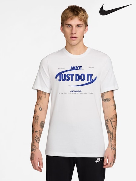 Nike White Just Do It Graphic T-Shirt (AP2217) | £28