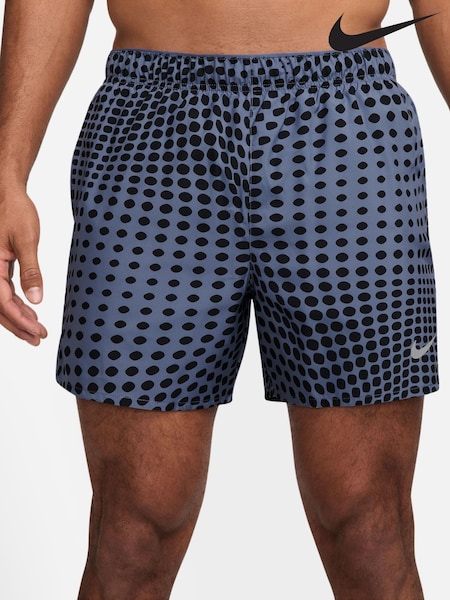Nike World Indigo Blue Dri-FIT Challenger 5 Inch Printed Running Shorts (AP2231) | £40