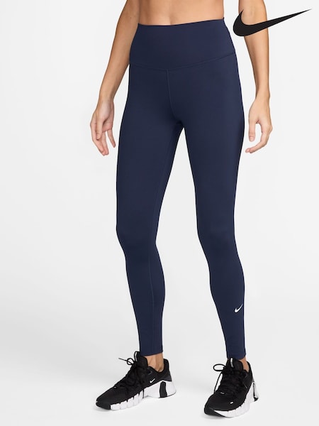 Nike Blue One High Waisted Full Length Leggings (AP2336) | £45