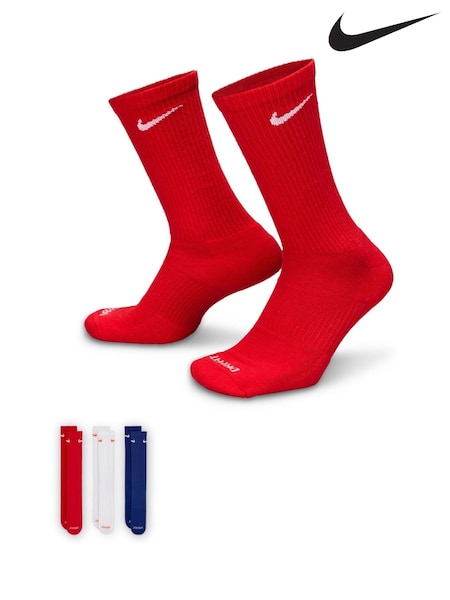 Nike Multi color Plus Everyday Cushioned Training Crew Socks (AP2430) | £17
