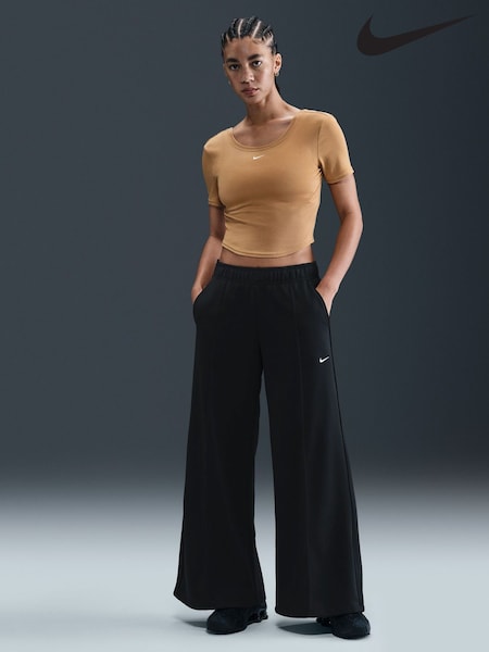 Nike Black Sportswear Wide Leg Joggers (AP2431) | £65