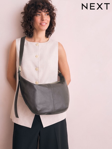 Chocolate Brown Leather Sling Bag (AP2510) | £88