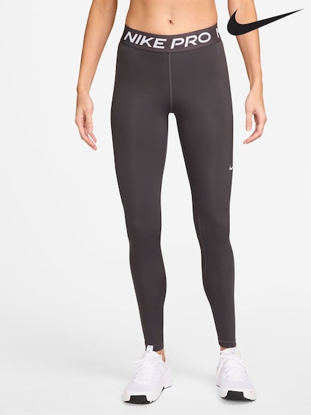 Nike Thunder Grey Pro Mid-Rise Mesh Paneled Leggings (AP2587) | £40