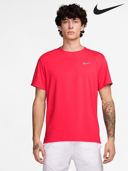Nike Red Dri-FIT Miler Running T-Shirt (AP2624) | £33