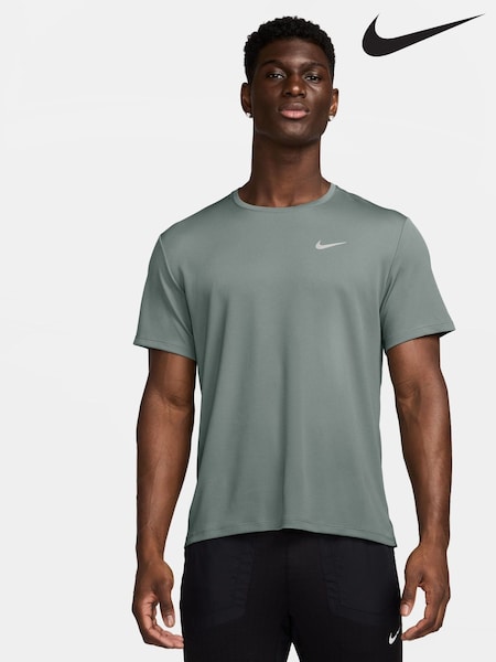 Nike Clay Green Dri-FIT Miler Running T-Shirt (AP2628) | £33