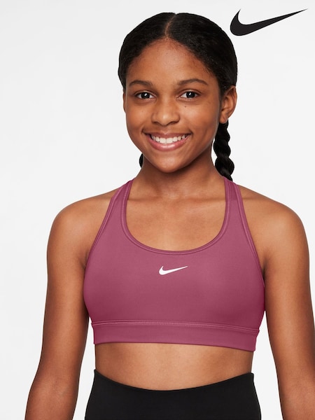 Nike Beet Pink Dri-FIT Swoosh Support Bra (AP3218) | £23