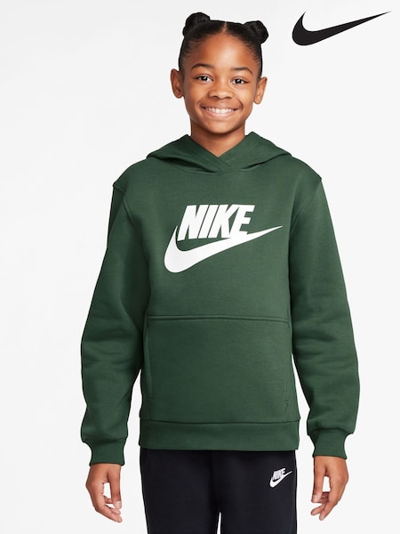 Nike Fir Green Club Fleece Logo Hoodie (AP3267) | £38