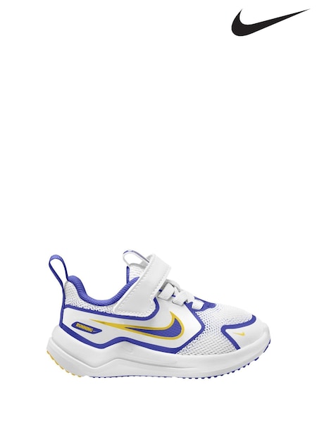 Nike White/Blue Infant Cosmic Running Trainers (AP3422) | £28