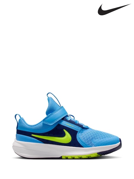Nike University Blue Volt Junior Star Runner 5 Trainers (AP3424) | £35