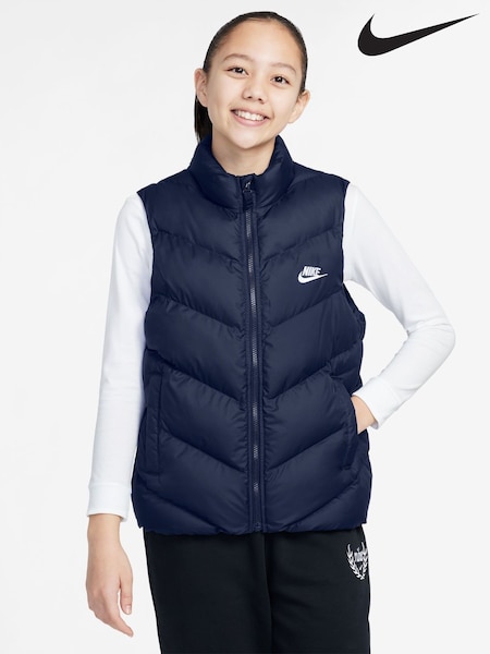 Nike Midnight Navy Synthetic Filled Padded Gilet (AP3452) | £65