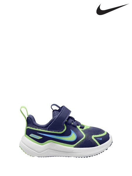 Nike Navy Volt Infant Cosmic Running Trainers (AP3470) | £28