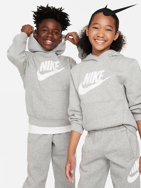 Nike Gray Club Fleece Logo Hoodie (AP3638) | £20