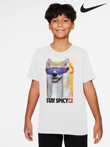 Nike White Photo Graphic T-Shirt (AP3650) | £23