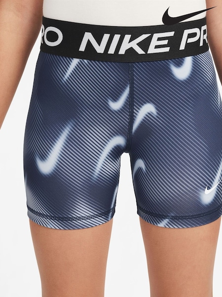 Nike Midnight Navy Pro Dri-FIT Veneer Printed 5-Inch Shorts (AP3778) | £28