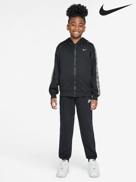 Nike Black Club+ Poly Taped Zip Through Hoodie (AP3803) | £45