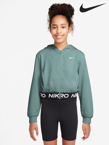 Nike Cannon Green Pro Dri-FIT Cropped Fleece Hoodie (AP3855) | £43
