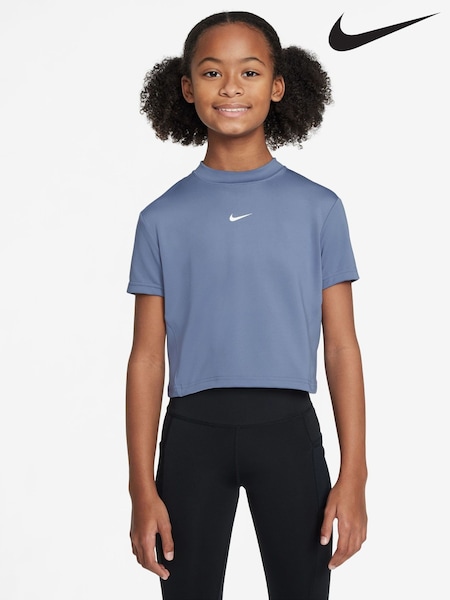 Nike World Indigo Blue Pro Dri-FIT Short Sleeve T-Shirt (AP3865) | £30