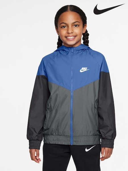 Nike Comet Blue Sportswear Windrunner Hooded Jacket (AP3903) | £55