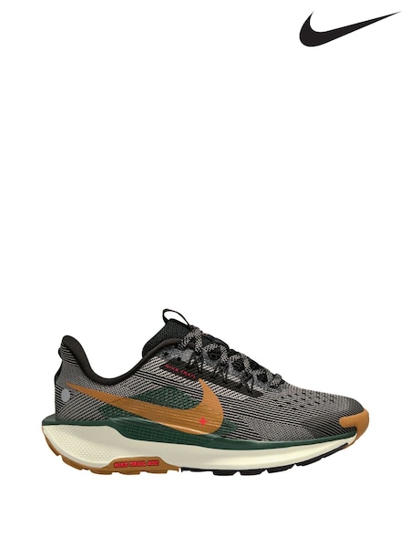 Nike Black/Fir Green Youth Pegasus Trail 5 Running Trainers (AP3912) | £85