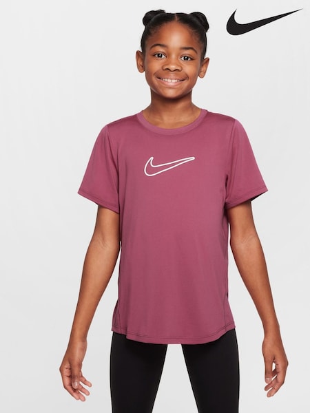 Nike Beet Pink Dri-FIT One Short Sleeve T-Shirt (AP3926) | £25