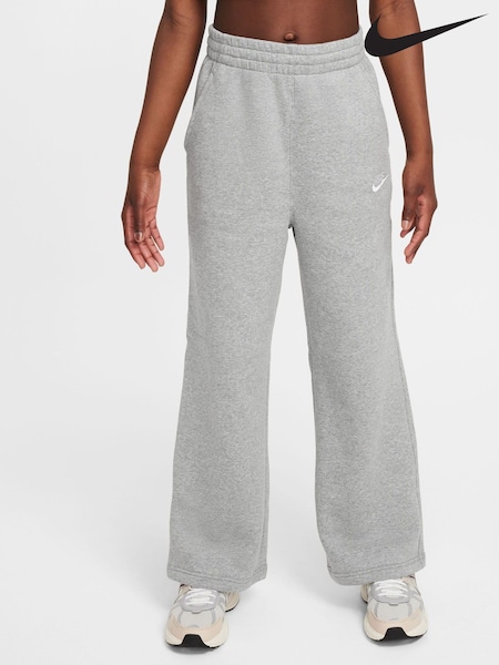 Nike Dark Grey Heather Club Fleece Wide Leg Joggers (AP3959) | £33