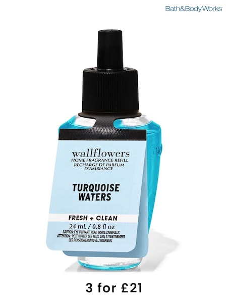 Bath & Body Works Turquoise Waters Wallflower Diffuser Fragrance Refill 0.8 fl oz / 24 ml (AP3962) | £9