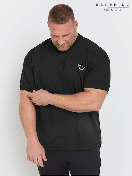BadRhino Big & Tall Black Ironrhino Iron Never Lies Printed 100% Cotton T-Shirt (AP3983) | £36