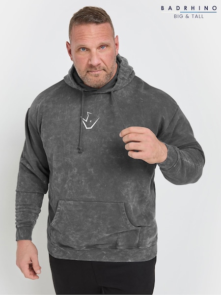 BadRhino Big & Tall Grey Ironrhino Training Dept 100% Cotton Hoodie (AP3987) | £60