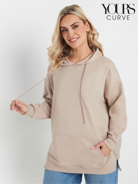 Yours Curve Natural Overhead Hoodie (AP4035) | £28
