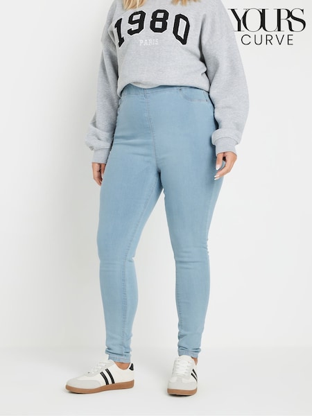 Yours Curve Blue Jenny Jeggings (AP4108) | £27