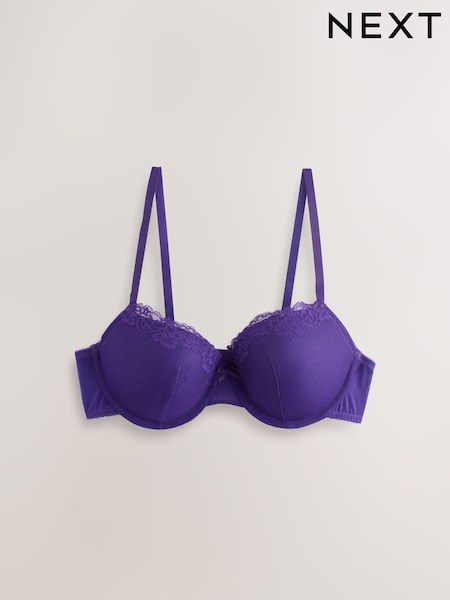 Purple A-DD Push Up Padded Balcony Bra (AP4357) | £10
