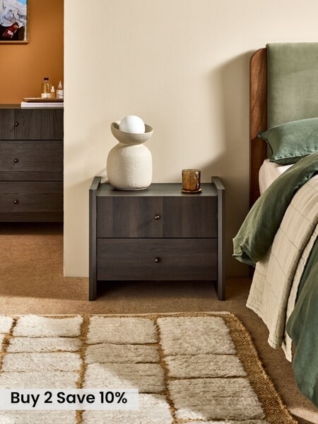 MADE.COM Dark Brown Macauley Bedside Table (AP4503) | £199