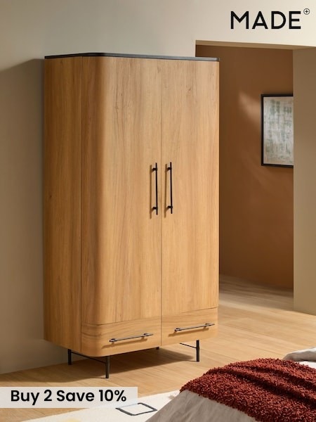 MADE.COM Oak Effect Zeke Double Wardrobe (AP4507) | £599