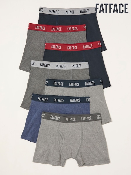 FatFace Multi Colour 7 PAIRS OF PLAIN BOXERS (AP4577) | £48