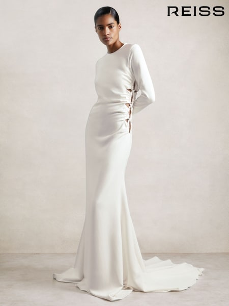 Reiss White Lorna Atelier Cut-Out Rope Detail Dress (AP4598) | £595