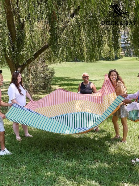 Dock & Bay Stripe Up Your Life Picnic Outdoor Waterproof Blanket (AP4706) | £60 - £70