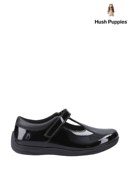 Hush Puppies Back To School Junior Caitlin Black Shoes (AP5300) | £56