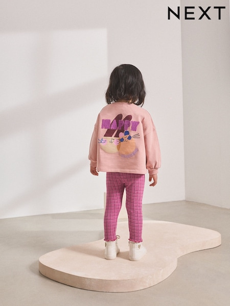 Pink Bunny Long Sleeve Top and Leggings Set (3mths-7yrs) (AP5621) | £13 - £17