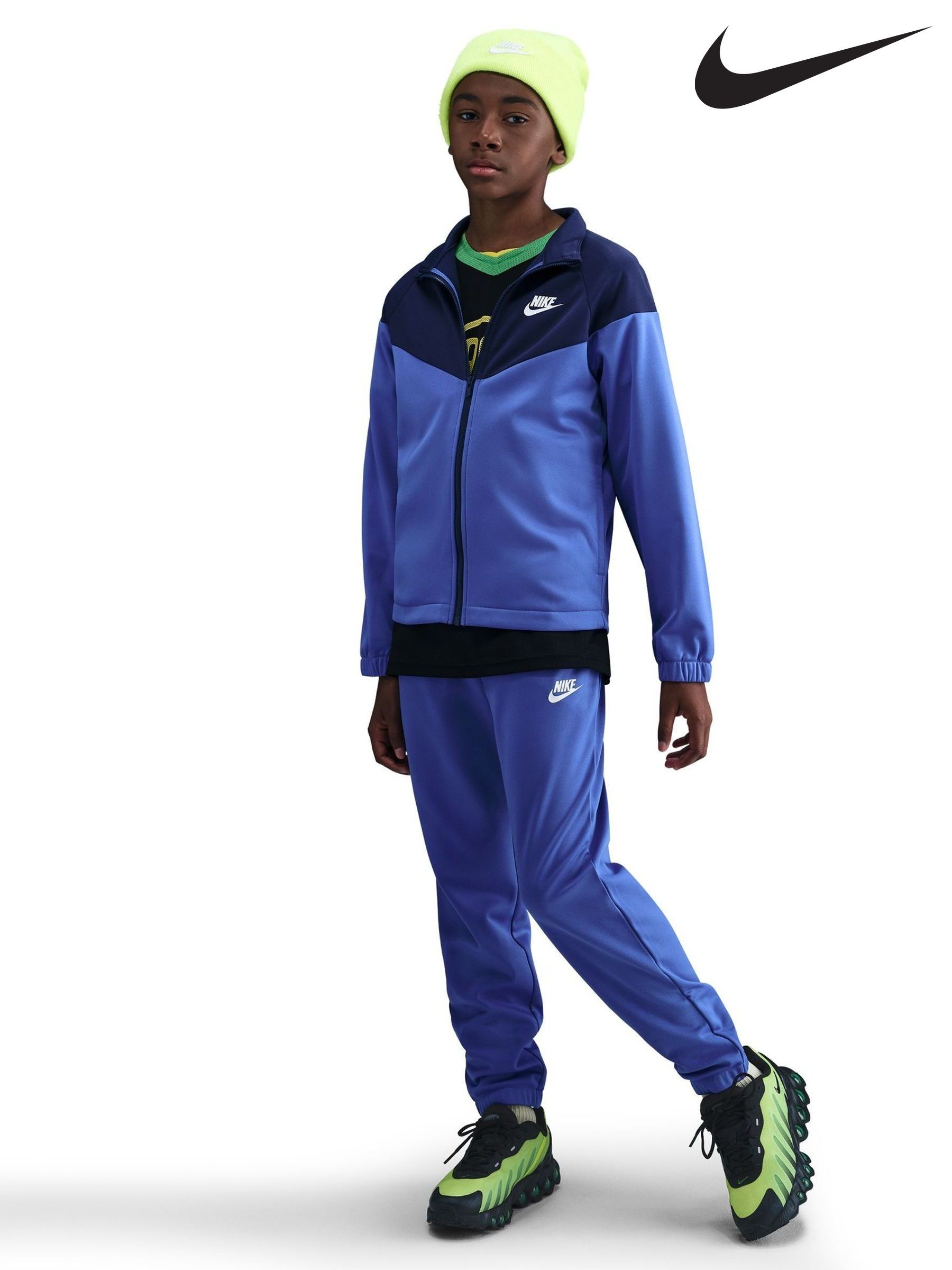 navy blue nike tracksuit
