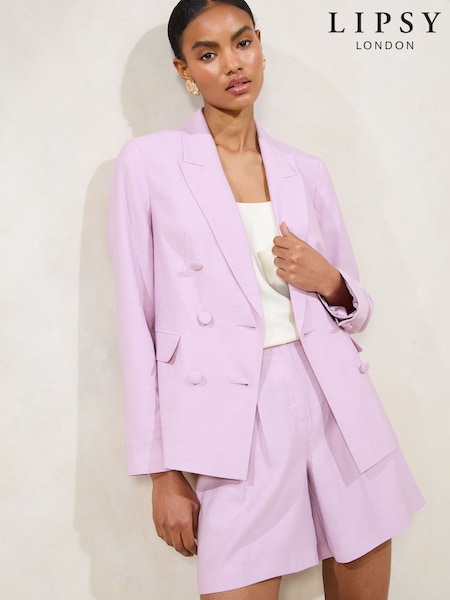 Lipsy Lilac Double Breasted Blazer (AP5682) | £70